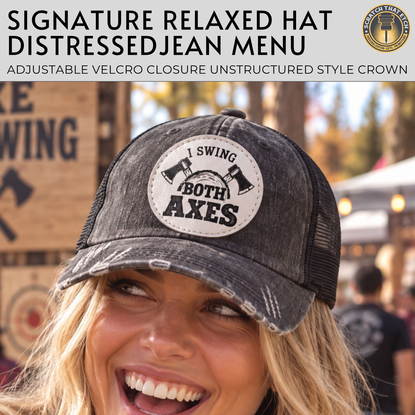 Custom Lumberjack Large Log Stand Tall Hat- Lumberjack Days Trucker Hat, Custom Richardson 112 Hat & Signature Hats FOUR Designs
