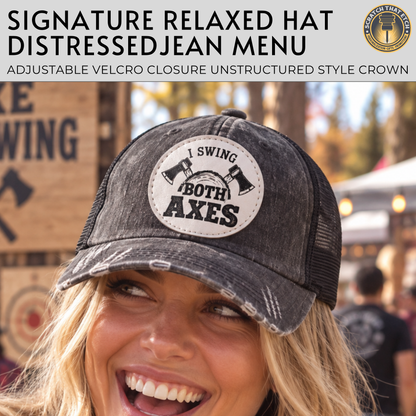 Custom Lumberjack Large Log Stand Tall Hat- Lumberjack Days Trucker Hat, Custom Richardson 112 Hat & Signature Hats FOUR Designs