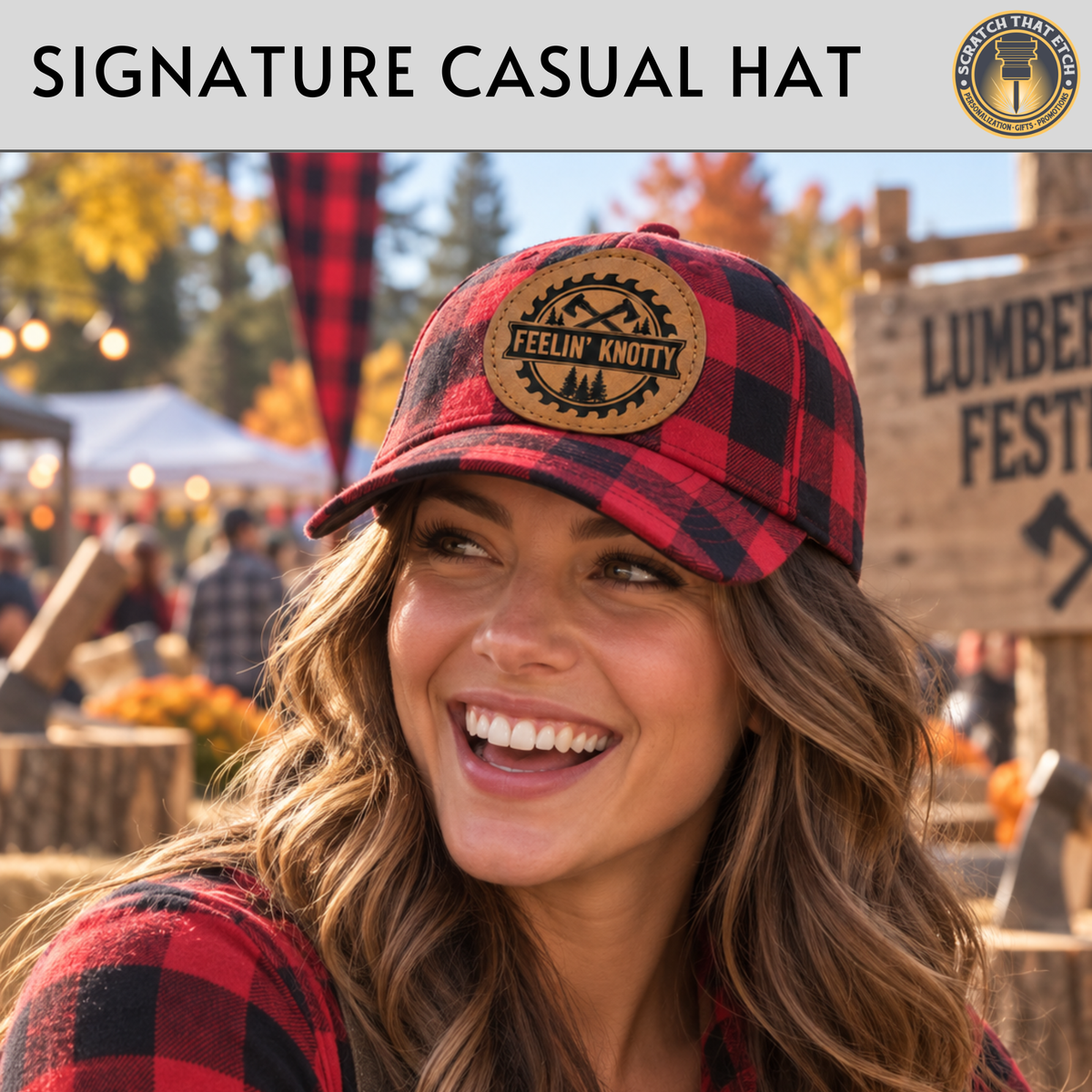 Custom Lumberjack Feel Safe Hat, Lumberjack Days Trucker Hat, Custom Richardson 112 Hat & Signature Hats FOUR Designs To Choose From