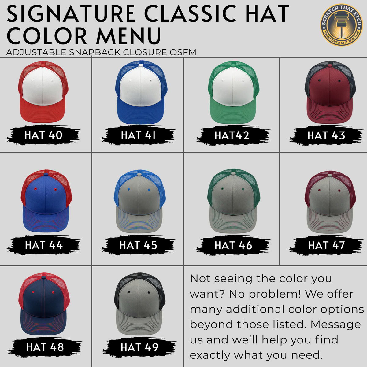 Custom Lumberjack Feel Safe Hat, Lumberjack Days Trucker Hat, Custom Richardson 112 Hat & Signature Hats FOUR Designs To Choose From