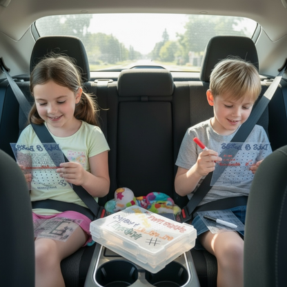 Road Trip Dry Erase Game Set For Kids And Families, Screen Free Travel Activity For Car Rides And Camping, Reusable And Travel Ready