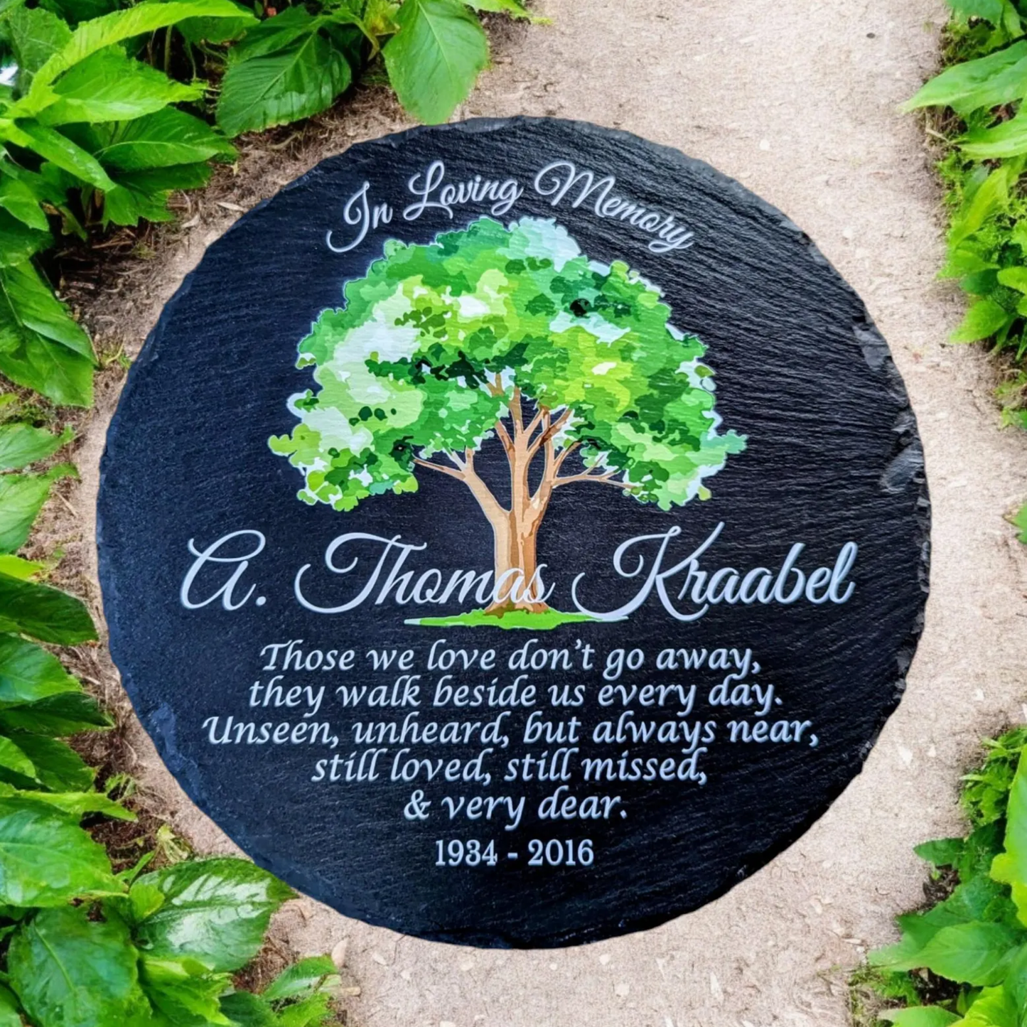 Personalized Memorial Bereavement Stone For Indoor Or Outdoor Display — Multiple Size Options And Extremely Durable Keepsake To Honor Loved Ones With Timeless Remembrance