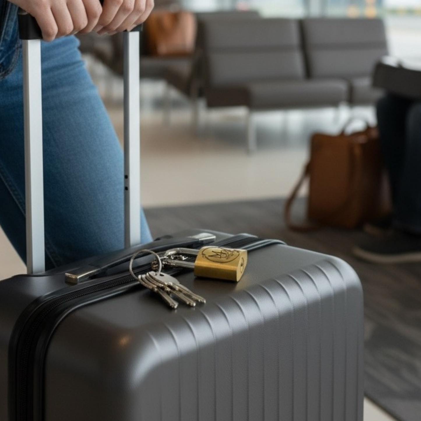 Personalized Brass Mini Padlock Lock With Keys For Luggage Suitcase Briefcase Backpack And Travel