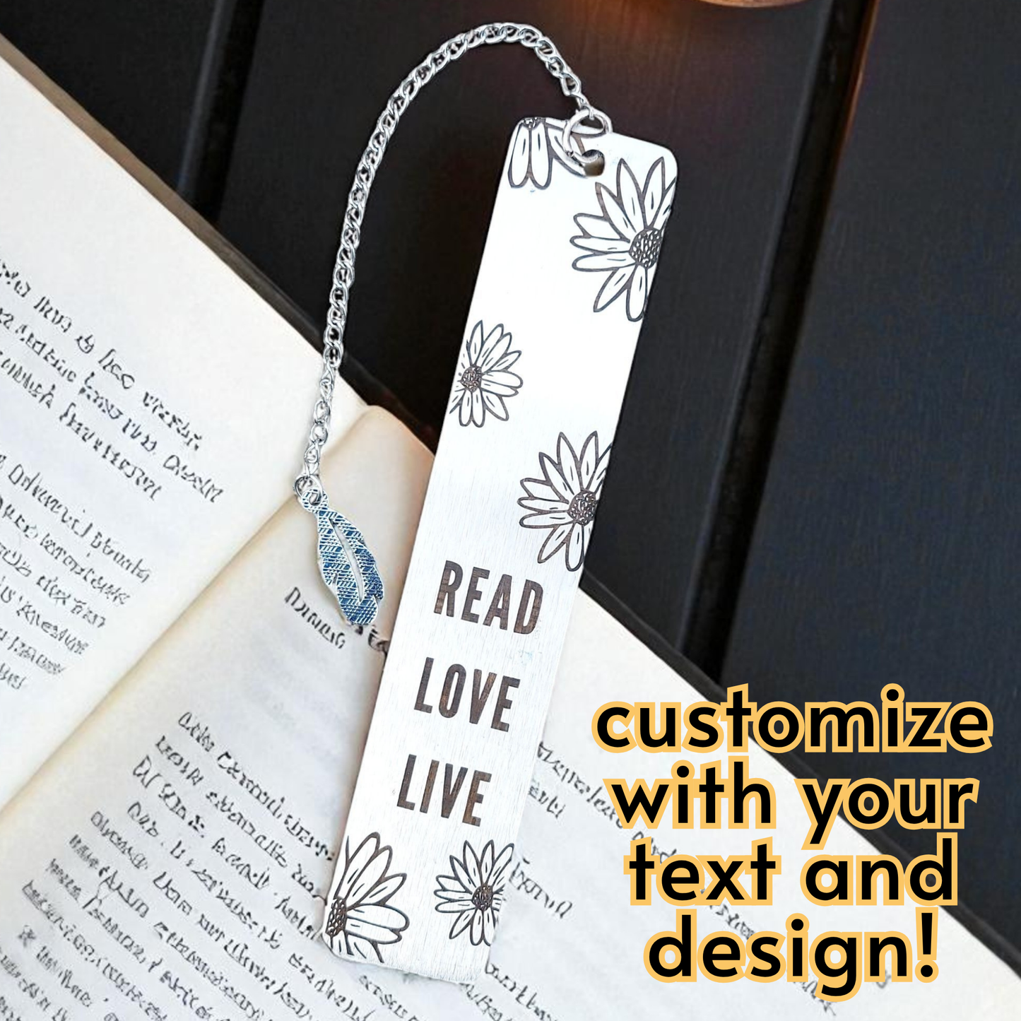 Personalized Stainless Steel Bookmark — 5 x 1 Inch Slim Metal Page Holder For Book Lovers, Teachers, And Graduates — Durable, Rust-Proof Reading Accessory With Name, Initials, Or Quote