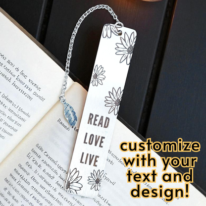 Personalized Stainless Steel Bookmark — 5 x 1 Inch Slim Metal Page Holder For Book Lovers, Teachers, And Graduates — Durable, Rust-Proof Reading Accessory With Name, Initials, Or Quote