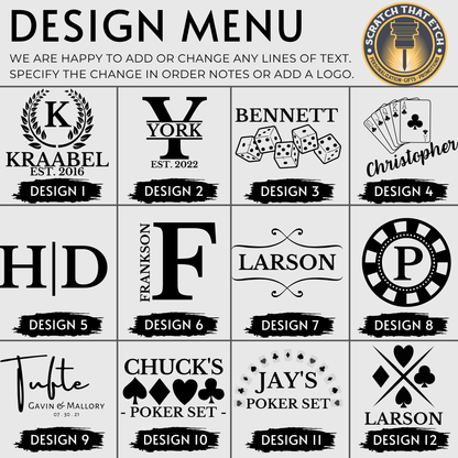 Premium 100 Piece Poker Set In Multiple Colors With leather Case, Clay Composite Chips, Playing Cards, Dealer Button, And Optional Personalized Case