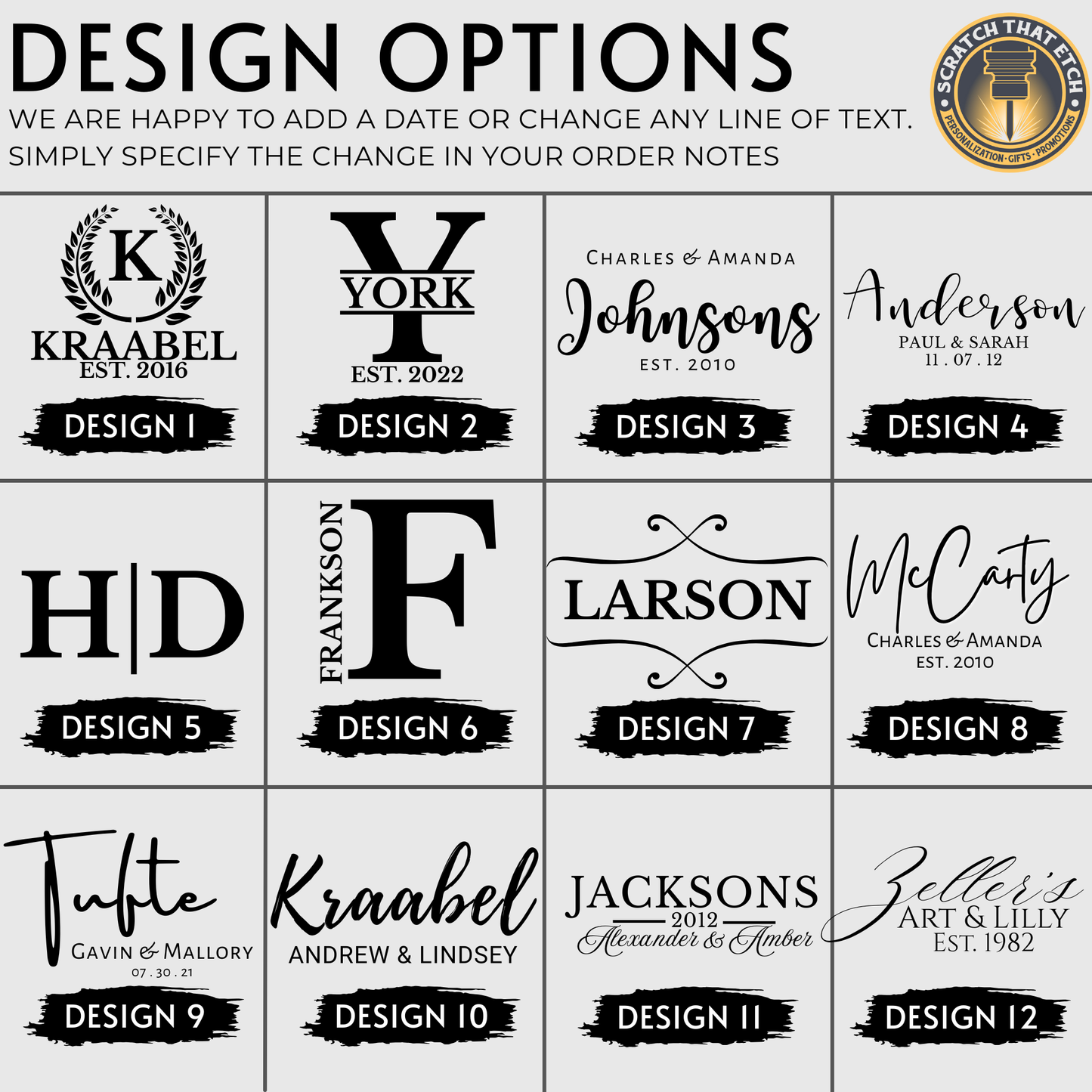 Personalized marble and acacia cutting board by Scratch That Etch for charcuterie serving and kitchen decor