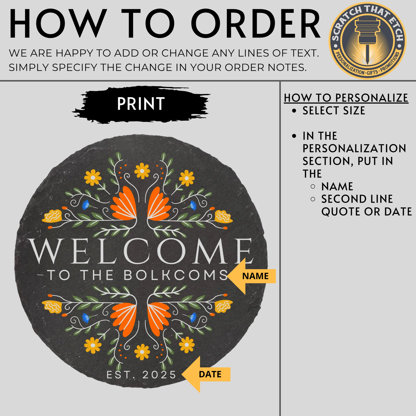 Personalized Family Last Name Welcome Sign For Indoor Or Outdoor Use — Multiple Size Options And Extremely Durable — Perfect For Housewarmings And Realtor Closing Gifts