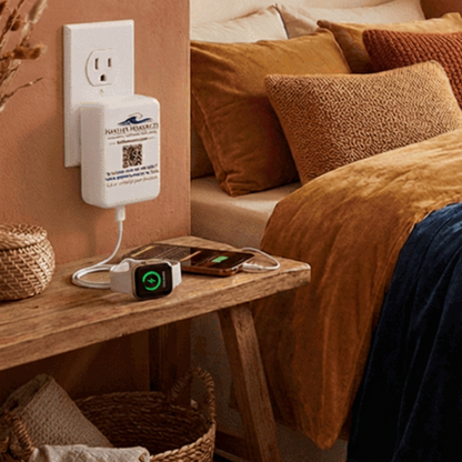 Personalized 40W 4-Port USB-C & USB-A Foldable Wall Charger, Slim Fast Charging Block for Multiple Devices, Home or Office Organization
