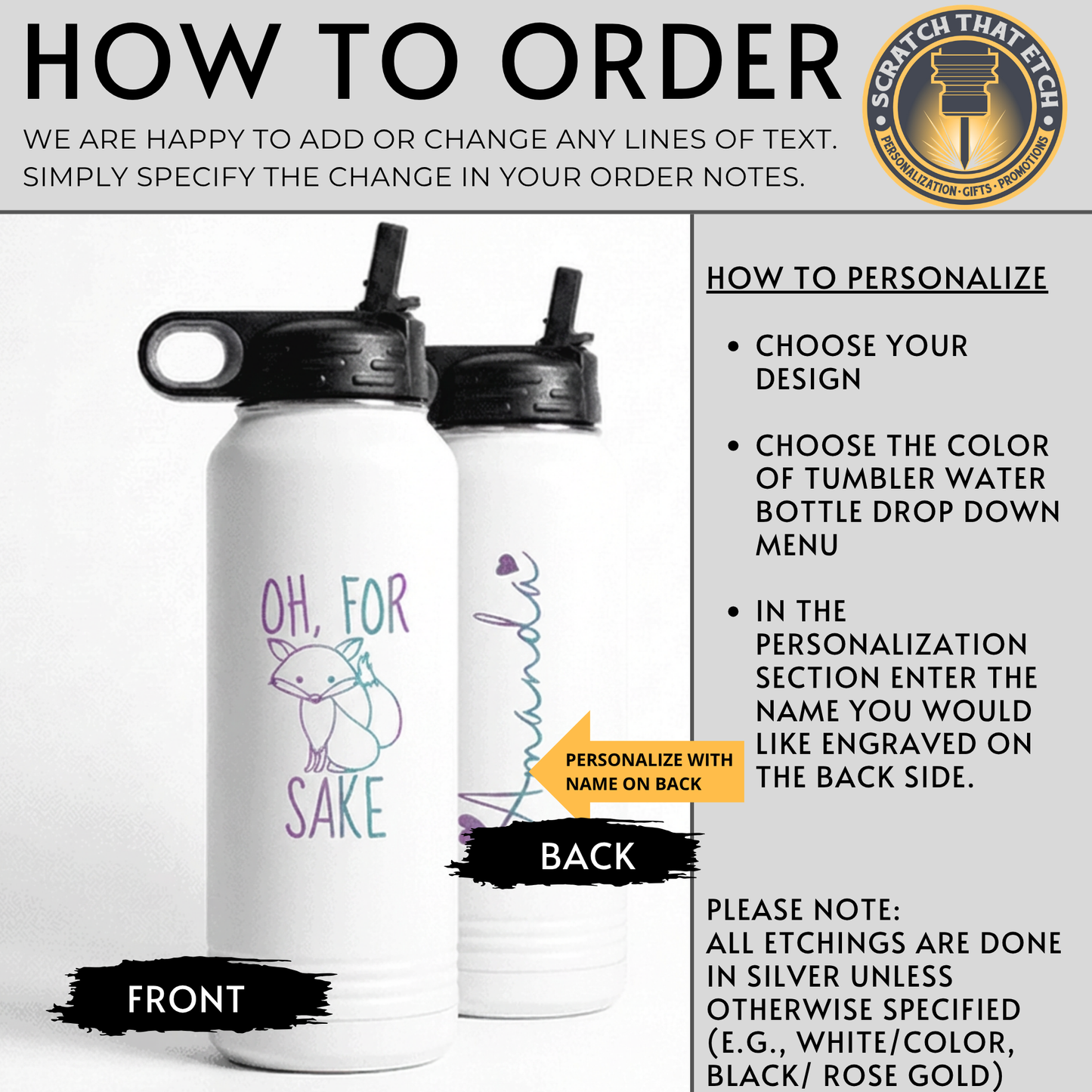 Personalized 32oz Cheeky Stainless Steel Tumbler With Straw, Pick a Sassy Design or Your Logo, Add Your Name On The Back, Gym Travel Gift