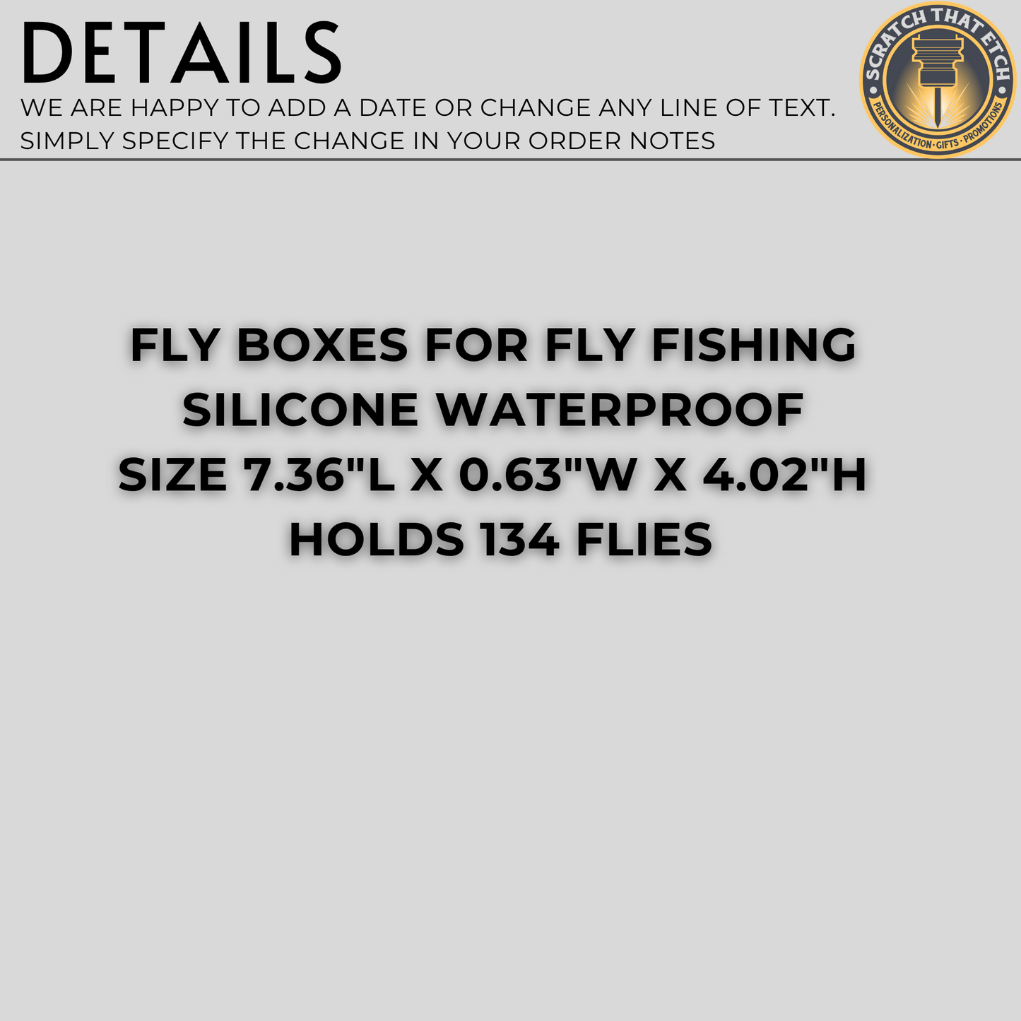 Waterproof Silicone Fly Fishing Tackle Box Holds Up To 134 Flies, Compact Durable Organizer For Anglers, Personalized Option Available