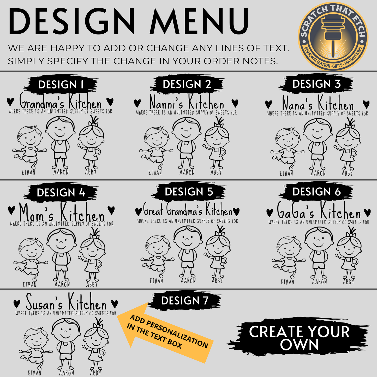 Grandma's Kitchen Personalized Cutting Board In Bamboo Or Acacia — Customizable with Grandkids And Heartfelt Message; Durable Serving Board For Mother's Day, Birthday, Or Christmas — One-Of-A-Kind Keepsake That Celebrates Grandma And Elevates Her Kitchen