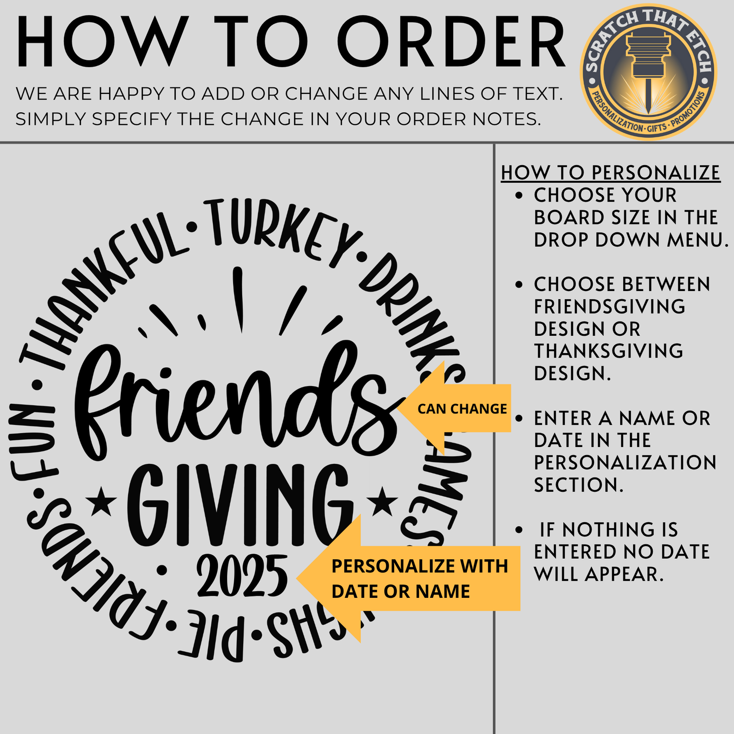 Personalized Friendsgiving Thanksgiving Cutting Board And Charcuterie Serving Board With Family Name For Fall Kitchen Decor And Hosting