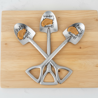 Personalized Stainless Steel Peanut Butter Shovel Spoon For Peanut Lovers Dad Grandpa Papa Funny Foodie Kitchen Spoon