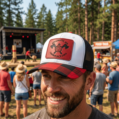 Personalized Lumberjack Festival Hat, Lumberjack Days Trucker Hat, Custom Richardson 112 Hat and Signature Hats FOUR Designs To Choose From