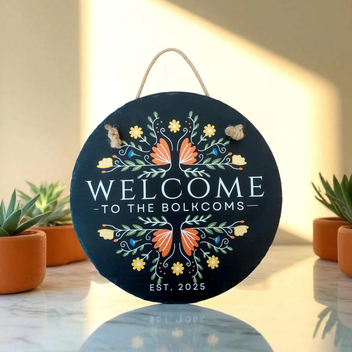 Personalized Family Last Name Welcome Sign For Indoor Or Outdoor Use — Multiple Size Options And Extremely Durable — Perfect For Housewarmings And Realtor Closing Gifts