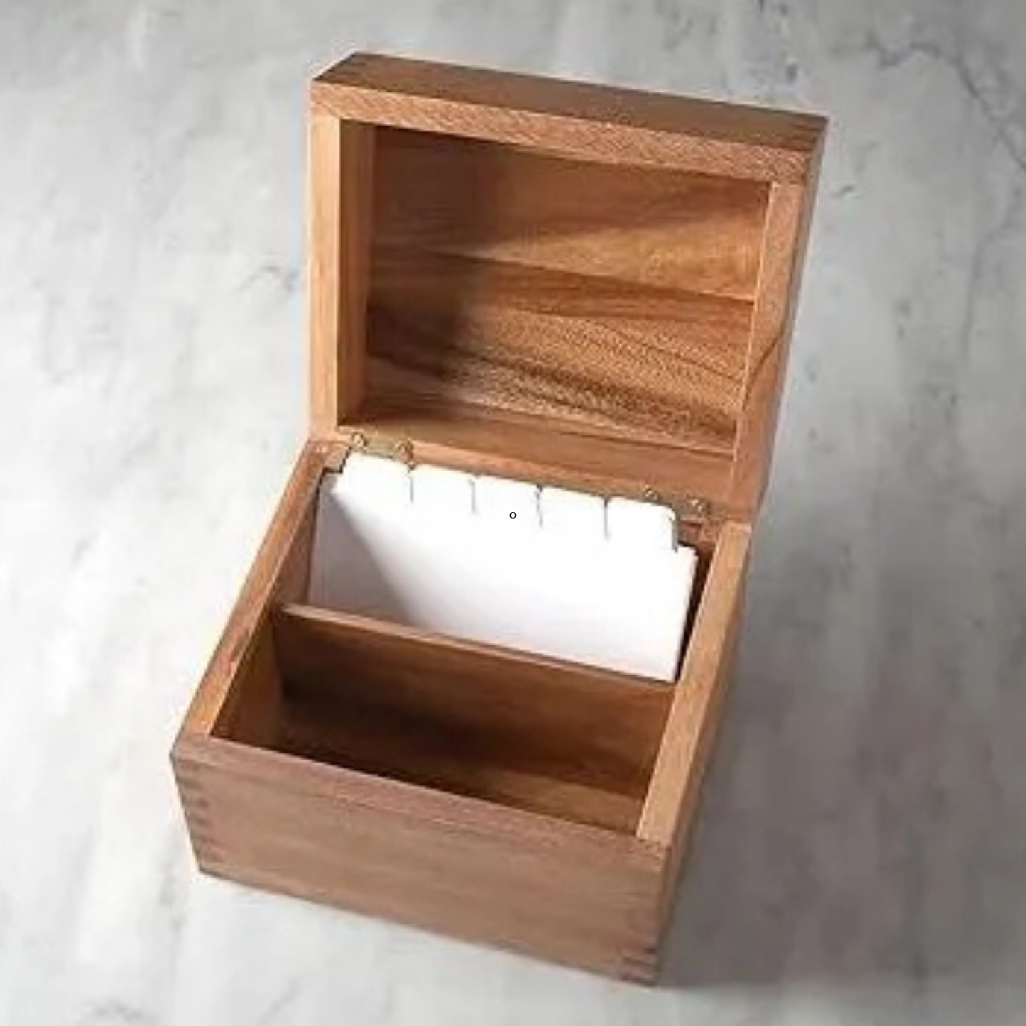 Personalized Acacia Wood Heirloom Recipe Box For 4x6 Or 3x5 Cards, Family Name Keepsake Kitchen Decor And Recipe Storage Organizer
