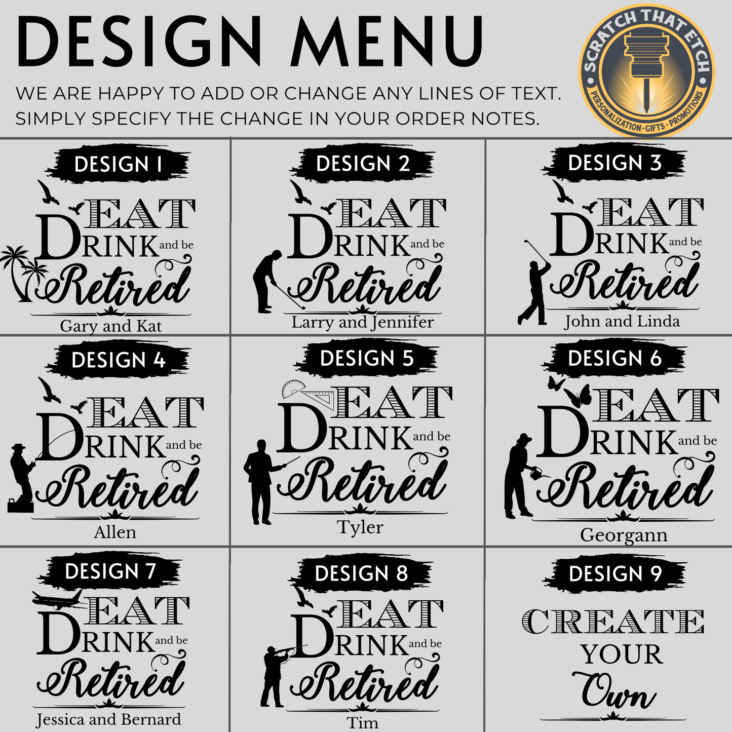 Personalized Eat Drink And Be Retired Cutting Board In Bamboo Or Acacia A Timeless Retirement Keepsake For Kitchen Decor Or Serving Tray
