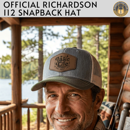 Personalized Lake Life Patch Hats, Richardson 112 Trucker Hat, Custom Logo Snapbacks, Beanies, Relaxed & Casual Hats with Patch