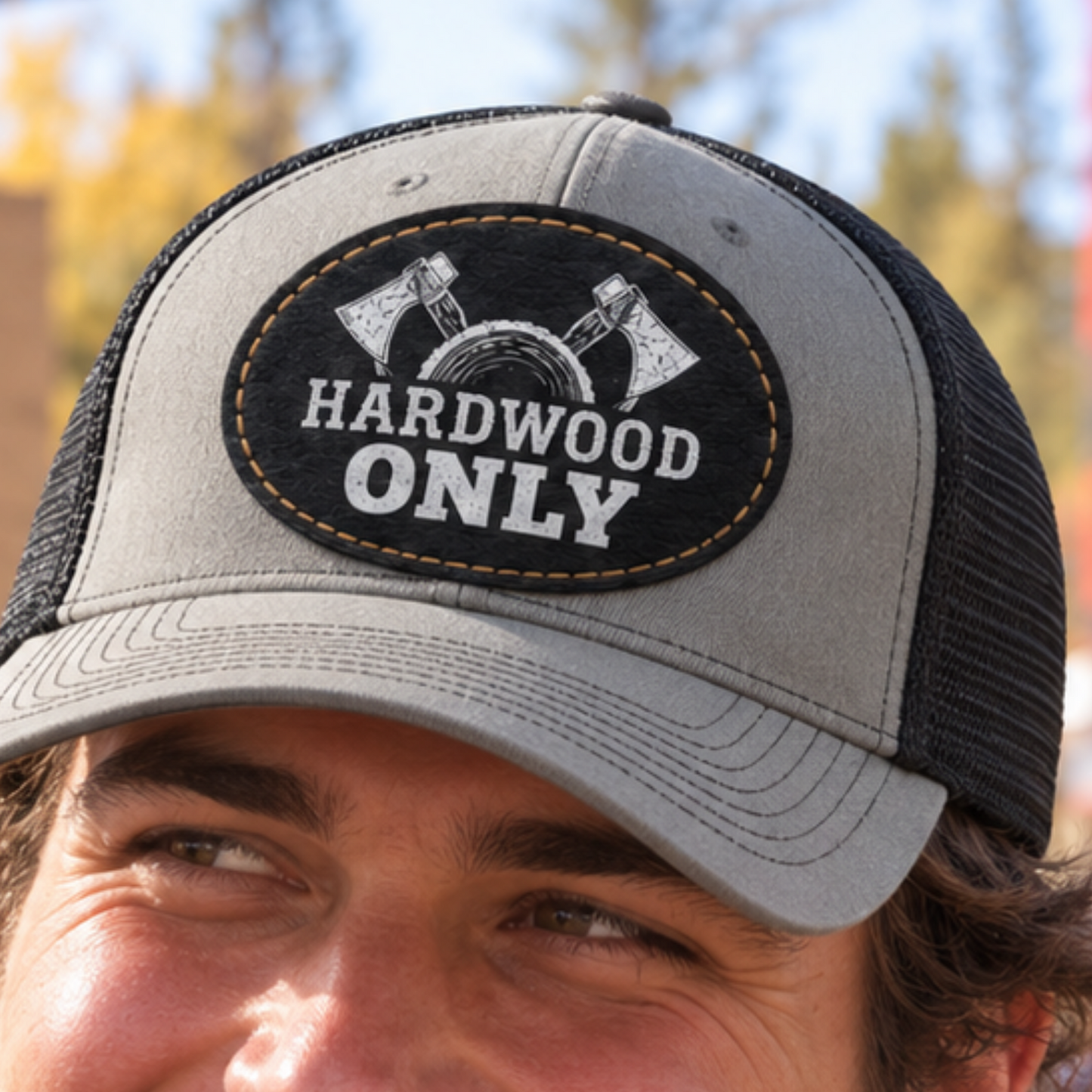 Custom Lumberjack Large Log Stand Tall Hat- Lumberjack Days Trucker Hat, Custom Richardson 112 Hat & Signature Hats FOUR Designs
