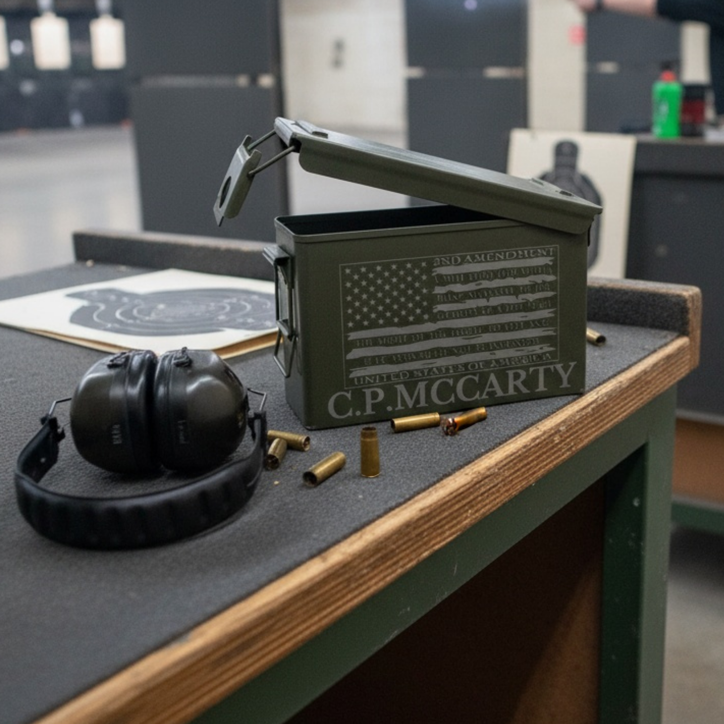 Personalized Weatherproof Steel Ammo Can For .30 Or .50 Caliber, Military Style Storage Box For Ammo, Range Gear, And Keepsakes