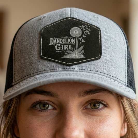 Dandelion Girl Country Music Fan Hat, 2 Designs, Personalized Richardson 112 Trucker Hat & Signature Series Hats For Concerts & Festivals