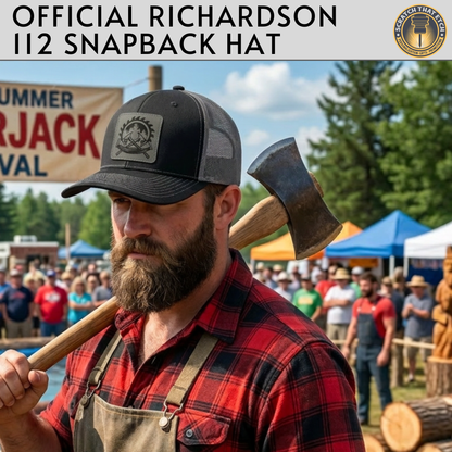 Personalized Lumberjack Festival Hat, Lumberjack Days Trucker Hat, Custom Richardson 112 Hat and Signature Hats FOUR Designs To Choose From