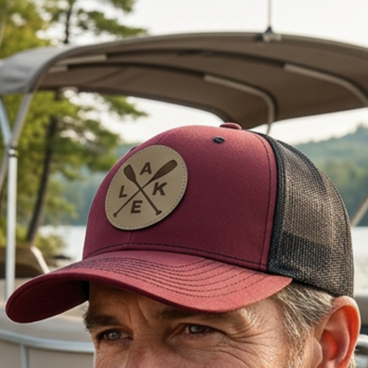 Personalized Lake Life Patch Hats, Richardson 112 Trucker Hat, Custom Logo Snapbacks, Beanies, Relaxed & Casual Hats with Patch, Fathers Day