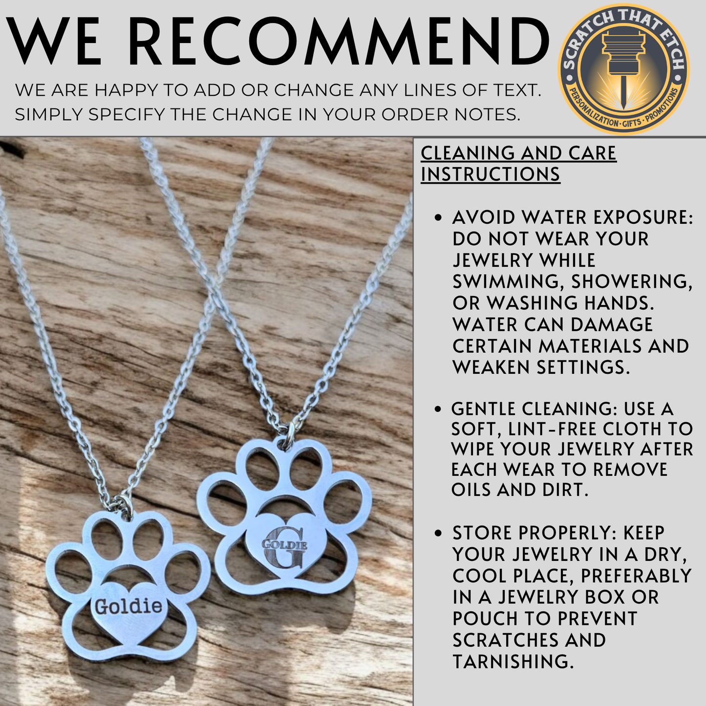 Personalized Paw Print Necklace for Dog Moms,  Pet Name Jewelry, Dog Lover Gift, Puppy Milestone, Pet Memorial Gift