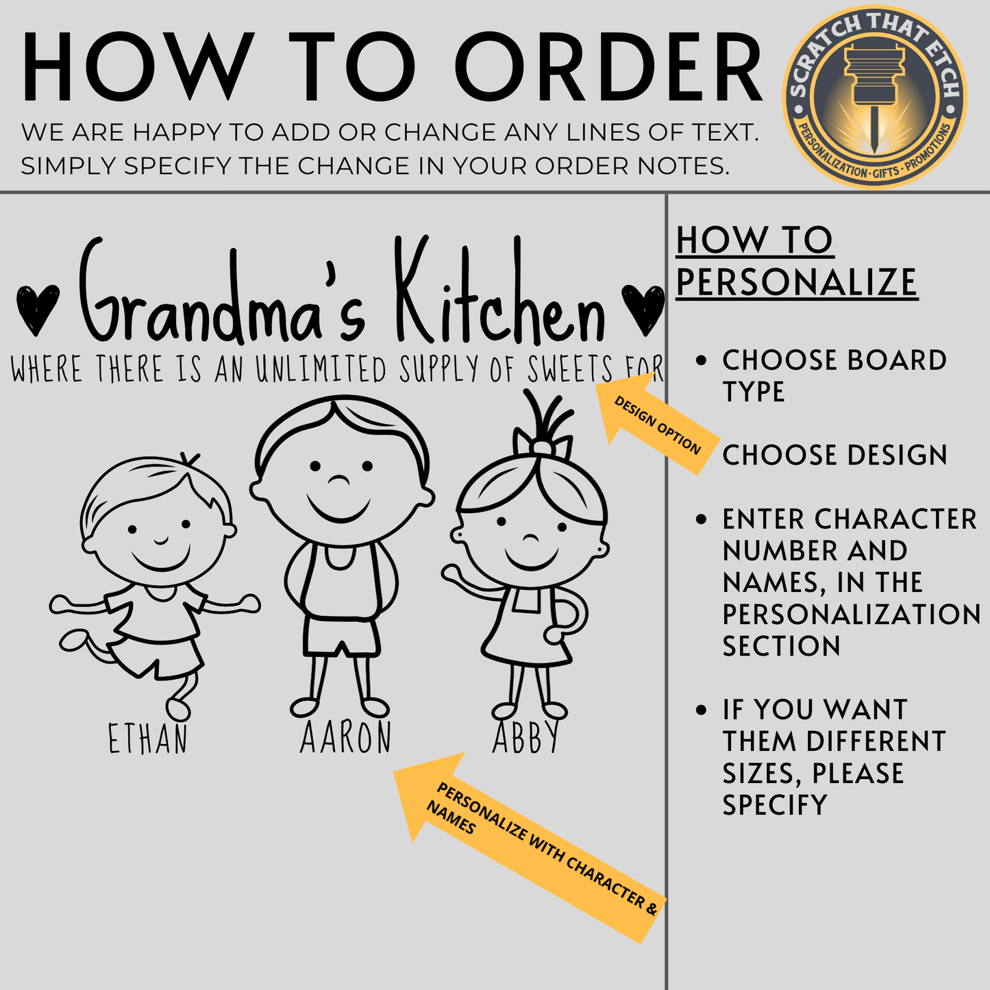 Grandma's Kitchen Personalized Cutting Board In Bamboo Or Acacia — Customizable with Grandkids And Heartfelt Message; Durable Serving Board For Mother's Day, Birthday, Or Christmas — One-Of-A-Kind Keepsake That Celebrates Grandma And Elevates Her Kitchen
