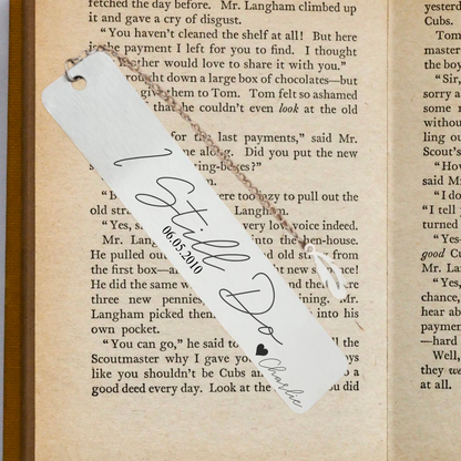 Personalized Stainless Steel Bookmark — 5 x 1 Inch Slim Metal Page Holder For Book Lovers, Teachers, And Graduates — Durable, Rust-Proof Reading Accessory With Name, Initials, Or Quote