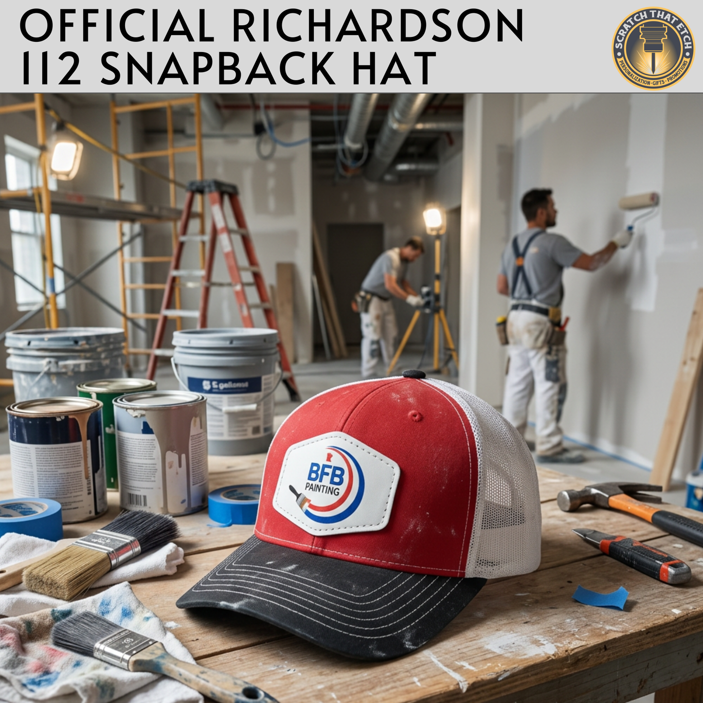 Personalized LOGO Patch Hats, Richardson 112 Trucker Hat, Custom Logo Snapbacks, Beanie, Relaxed & Casual Hats with Custom Promo Company Hat
