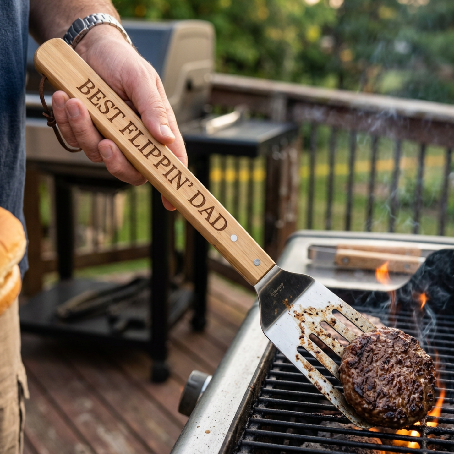 Personalized BBQ Spatula With Your Name Or Title, Grilling Tool For Backyard Barbecue, Personalized Name Utensil For Dads Chefs And Grill Lovers