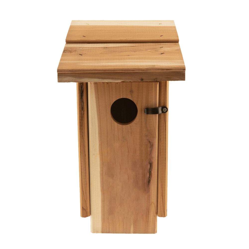 Personalized Premium Eastern Red Cedar Birdhouse Made In USA For Housewarming, Birdwatchers And Realtor Closing