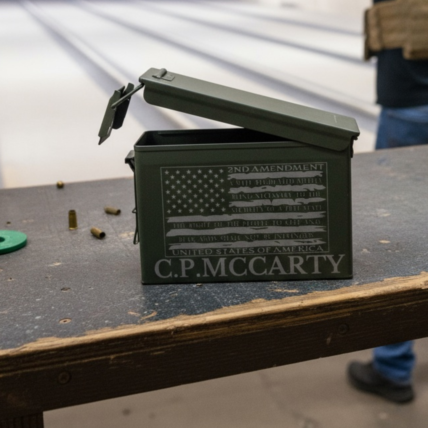 Personalized Weatherproof Steel Ammo Can For .30 Or .50 Caliber, Military Style Storage Box For Ammo, Range Gear, And Keepsakes