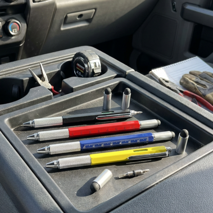 Personalized Metal Pen Engraved Multi Tool Pen With Stylus, Screwdriver, Rulers, & Level- Custom Gift for Men, Dad, Handyman, Handy-Ladies, Employees, Clients, Groomsmen