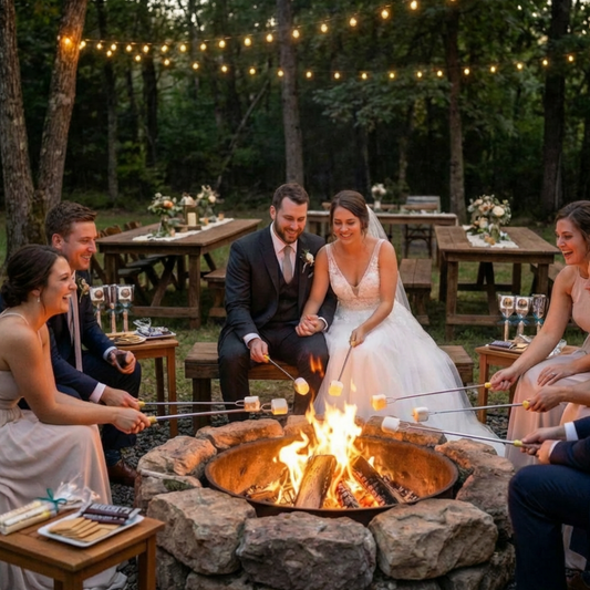 Personalized Wedding Roasting Sticks, Bonfire Wedding Favor, Custom Skewer, Reception Fire Pit Favor, Names Date Gift for Guests