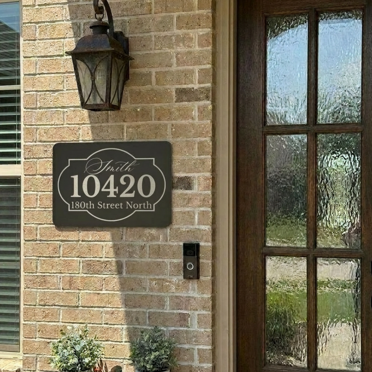 Personalized Matte Black Metal House Sign | Custom Address Plaque, Family Name, House Number, Outdoor Wall Decor Or House Warming Gift