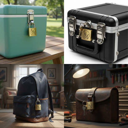 Personalized Brass Mini Padlock Lock With Keys For Luggage Suitcase Briefcase Backpack And Travel