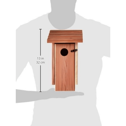 Personalized Premium Eastern Red Cedar Birdhouse Made In USA For Housewarming, Birdwatchers And Realtor Closing