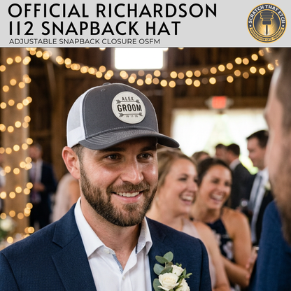 Personalized Wedding Party Hat, Custom Groomsmen Hat, Best Man Gift, Groom Hat, Wedding Party Gift, Groom Crew,  Richardson 112 Trucker Hat