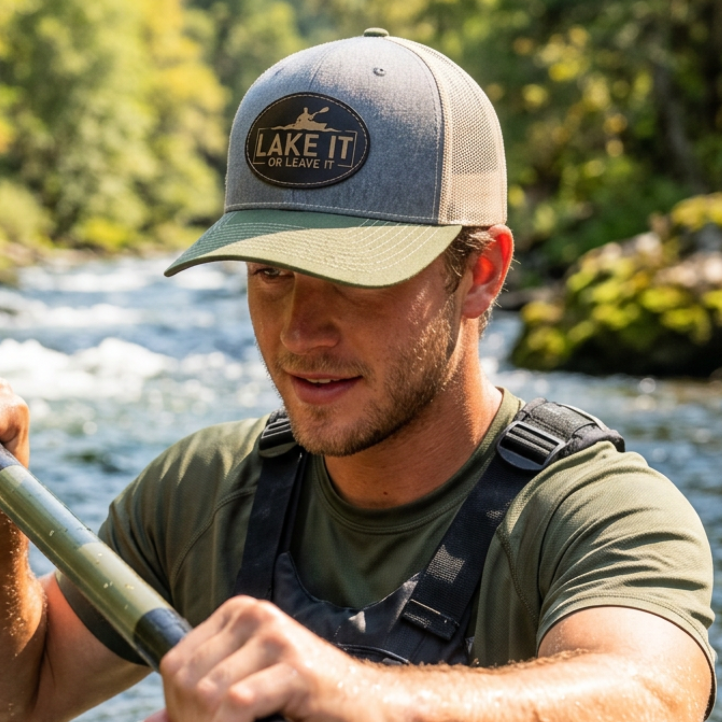 Personalized Lake Life Paddleboard Patch Hats Design, Richardson 112 Trucker Hat, Custom Logo Snapbacks, Beanies, Relaxed/ Casual Hat Choice