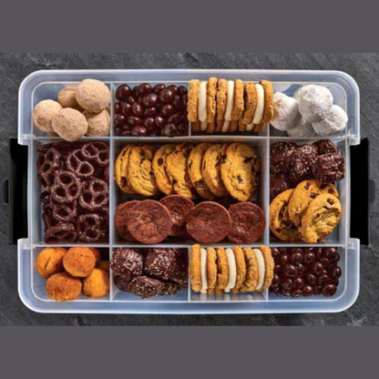 Personalized Snacklebox Bamboo Organizer With Durable BPA Free Plastic Snack Case For Travel Picnics Parties And Everyday Snacking