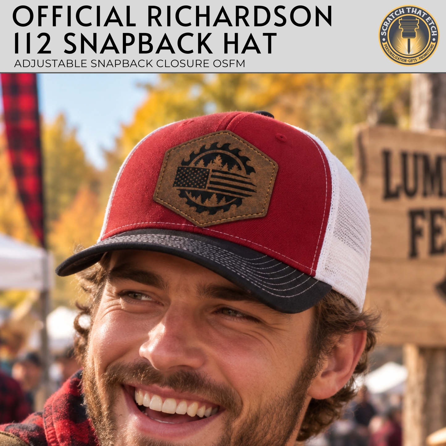 Custom Lumberjack Feel Safe Hat, Lumberjack Days Trucker Hat, Custom Richardson 112 Hat & Signature Hats FOUR Designs To Choose From