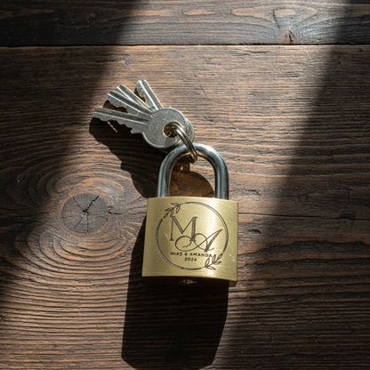 Personalized Brass Mini Padlock Lock With Keys For Luggage Suitcase Briefcase Backpack And Travel
