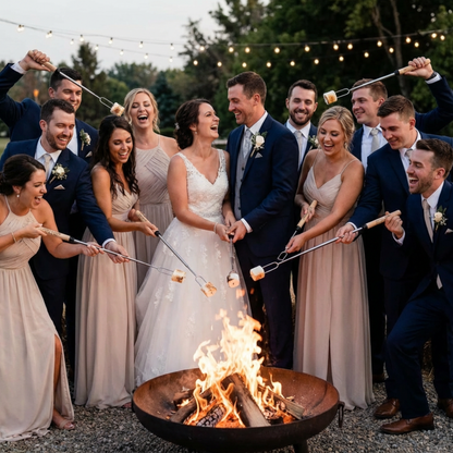 Personalized Wedding Roasting Sticks, Bonfire Wedding Favor, Custom Skewer, Reception Fire Pit Favor, Names Date Gift for Guests