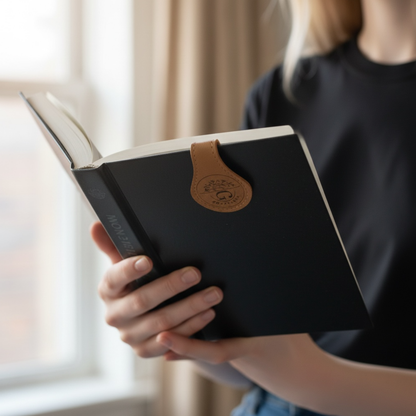 Personalized Round Magnetic Leather Bookmark Strong Hold Page Marker For Book Lovers Students And Teachers