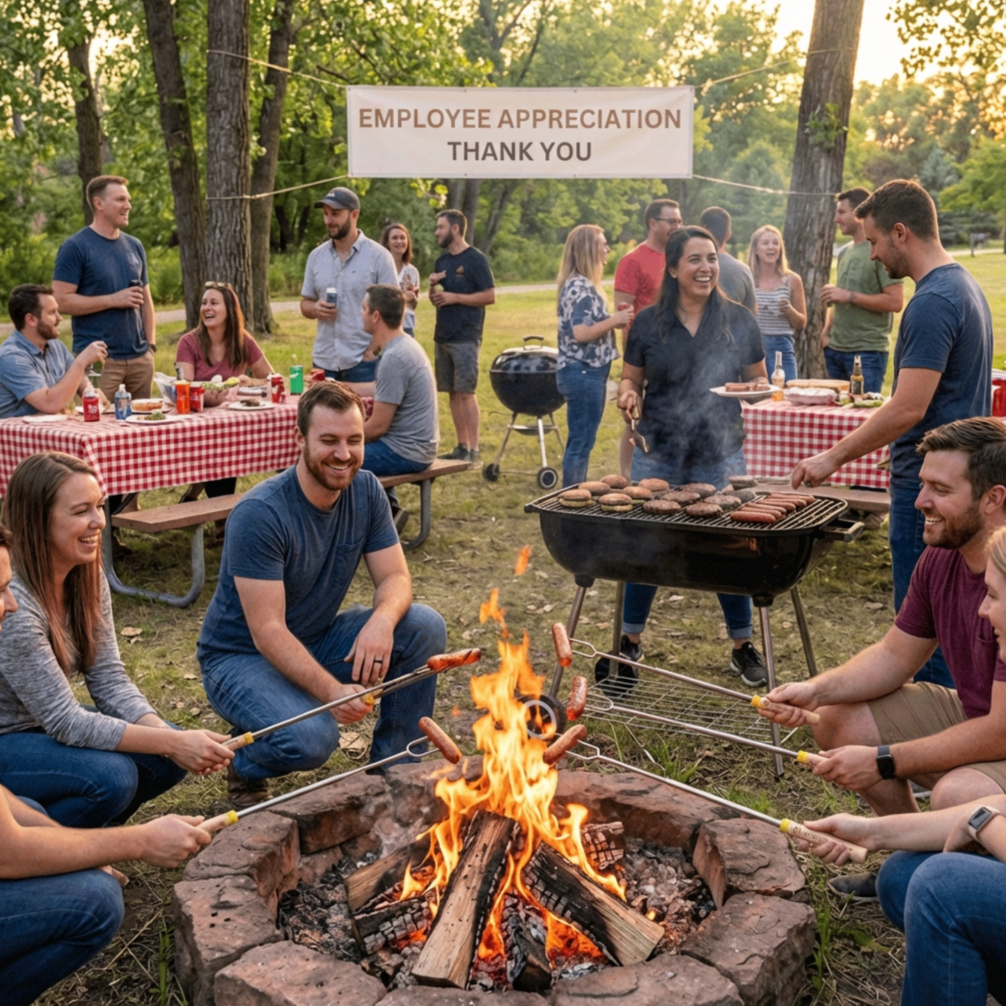 Custom Logo Roasting Sticks Corporate Gifts • Employee Appreciation • Company Picnics • Team Events Bring your brand to the fire pit- Marshmallow Skewer