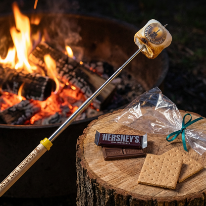 Personalized Telescoping Roasting Stick Skewer Extend To 30 Inch For Fire Pit And Bonfire Backyard Gatherings Roast Marshmallows Hot Dogs Pizza Rolls Pineapple Chunks Bulk Sets Available