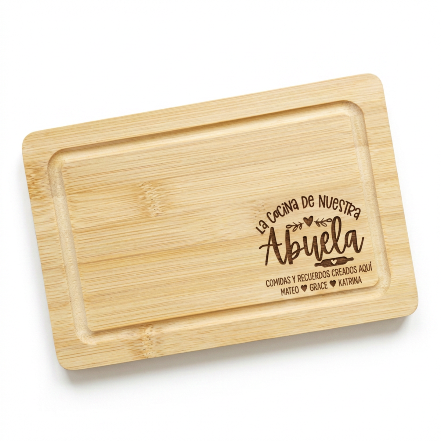 Personalized La Cocina De Nuestra Cutting Board For Abuela Abuelita Tita Mama Keepsake for Mothers Day Kitchen Decor Spanish Serving Board